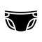Baby diaper glyph icon vector illustration black