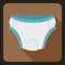 Baby diaper icon, flat style