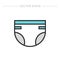 Baby diaper icon. vector illustration