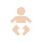 Baby diaper vector icon. Child symbol care infant kid table sign