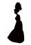 A baby doll black color silhouette vector