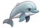 Baby Dolphin Sticker On Isolated Tansparent Background, Png, Logo. Generative AI