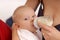 Baby drinking a milk