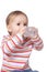 Baby drinking water