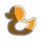 Baby ducky toy isolated icon