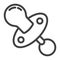 Baby dummy line icon, baby pacifier and nipple