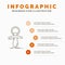 Baby, dummy, newbie, nipple, noob Infographics Template for Website and Presentation. Line Gray icon with Orange infographic style