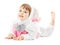 Baby in easter bunny costume, kid girl rabbit hare