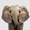 Baby Elephant Face Shot Isolated on Transparent Background - Generative AI