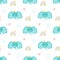 Baby elephant pattern. Sweet elephant patterns Cartoon blue elephant head with crown, rainbow, cute animal