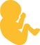 Baby embryo silhouette