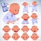 Baby emotions set. character design. newbies baby concept - vector