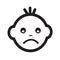 Baby Face Emotion Icon Illustration symbol design