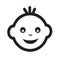 Baby Face Emotion Icon Illustration symbol design