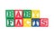 Baby Facts - Alphabet Baby Blocks on white