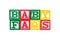 Baby FAQS - Alphabet Baby Blocks on white