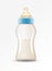 Baby feed bottle plastic drink. Baby formula food milk glass