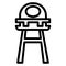 Baby feeding chair line icon. Baby high chair vector illustration isolated on white. Stool outline style design
