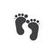 Baby feet icon vector