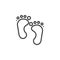 Baby feet line icon