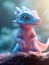A baby female dragon with textured skin full body hyper realistic cinematic 8k magical dynamic.Generative AI