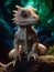 A baby female dragon with textured skin full body hyper realistic cinematic 8k magical dynamic.Generative AI