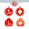 Baby First tooth Vector medal set