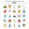 Baby Flat Line Icon Set - Business Concept Icons Design