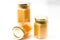 Baby Food in jars on white background, brandless