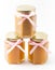 Baby Food in jars on white background, brandless