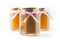 Baby Food in jars on white background, brandless