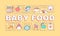 Baby food word concepts banner