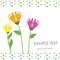 Baby foot print with flower vector