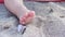 Baby Foot in Sea Sand