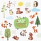 Baby Forest Animals Design Set