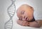 Baby with genetic DNA