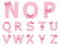 Baby girl alphabet set from N to Z