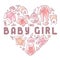 Baby girl clothing card