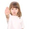 Baby Girl Gestures Stop Hand Sign