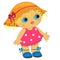 Baby girl icon. cartoon child illustration