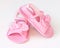 Baby girl pink infant pair summer shoes.