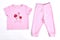 Baby-girl pink t-shirt and trousers.