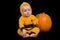 Baby Girl with a pumpkin
