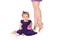 Baby girl purple dress with flowers