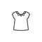 Baby girl shirt line icon