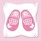 Baby girl shoes arrival card