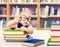 Baby in Glasses Read Books, Smart Kid Education Development