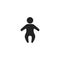 Baby Glyph Vector Icon, Symbol or Logo.