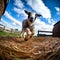 Baby Goats Having Fun on Hay Barrel