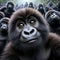 Baby gorilla peers into viewpoint, in unique portrait